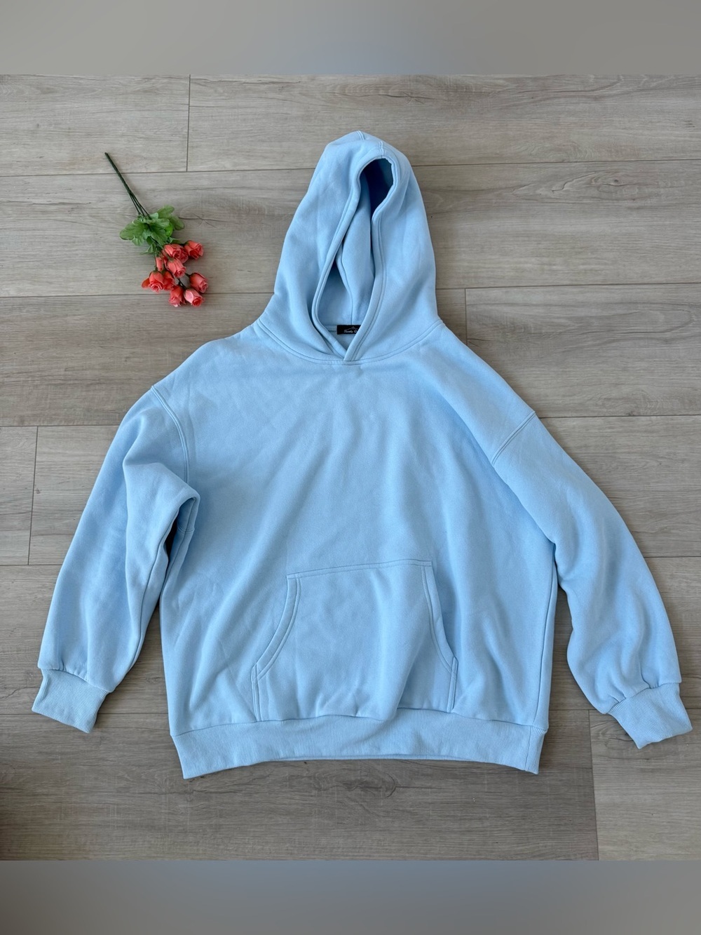 Women’s light blue large, cozy loungewear hoodie size large